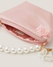 Satin Pearl Charm Bag, , large