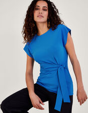 Side Knot Jersey Top, Blue (BLUE), large