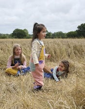 Dotty Dungarees Corduroy Patchwork Dungarees, PASTEL MULTI, large