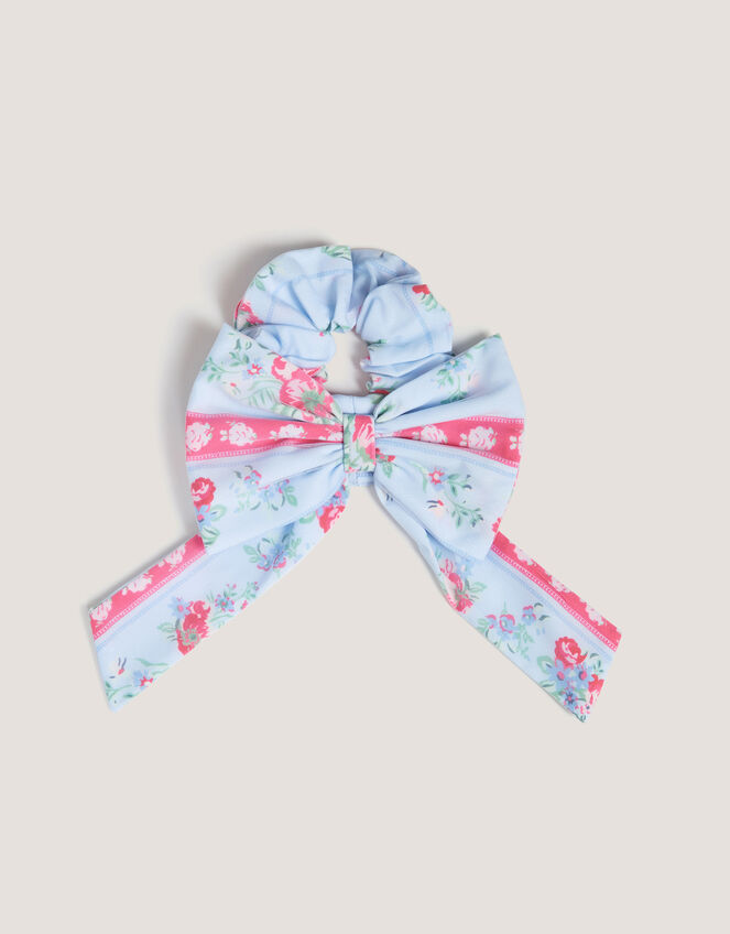 Mon Cheri Floral Broderie Dress & Hair Scrunchie, Blue (BLUE), large