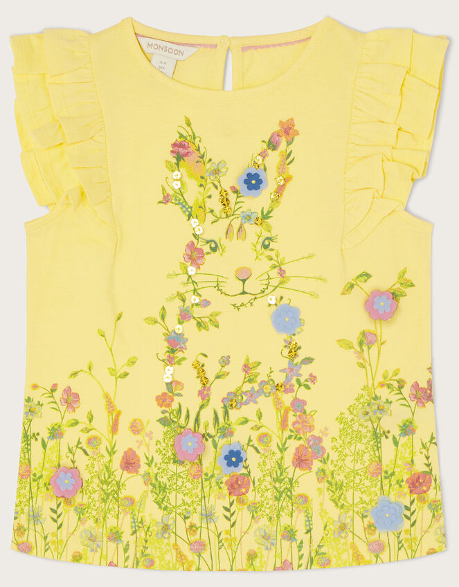 Embellished Bunny T-Shirt , Yellow (YELLOW), large