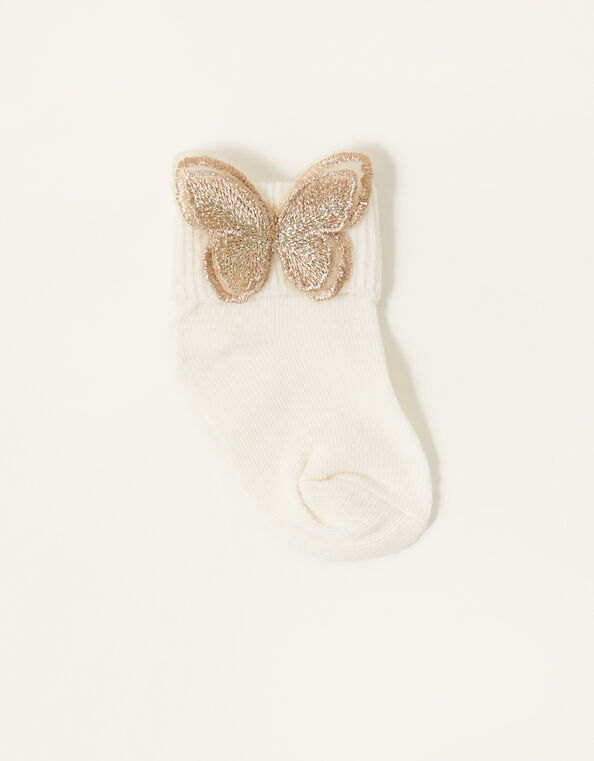Baby Butterfly Socks, Gold (GOLD), large