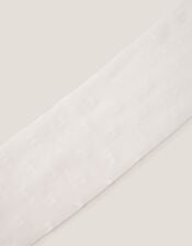 30 Denier Semi-Sheer Bow Tights, White (WHITE), large