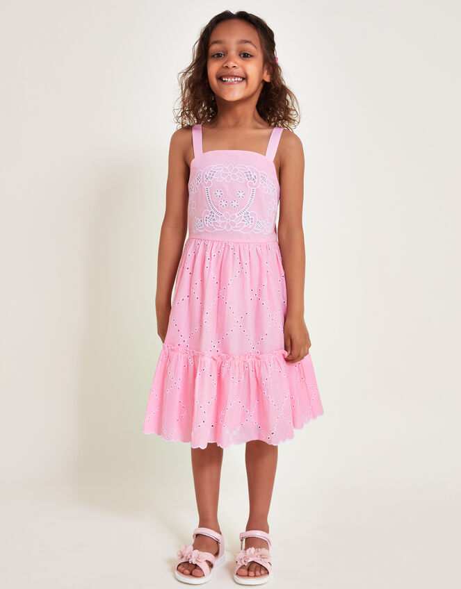 Cutwork Broderie Dress, Pink (PINK), large