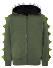 Ryder Zip-Up Dinosaur Hoody, Green (KHAKI), large