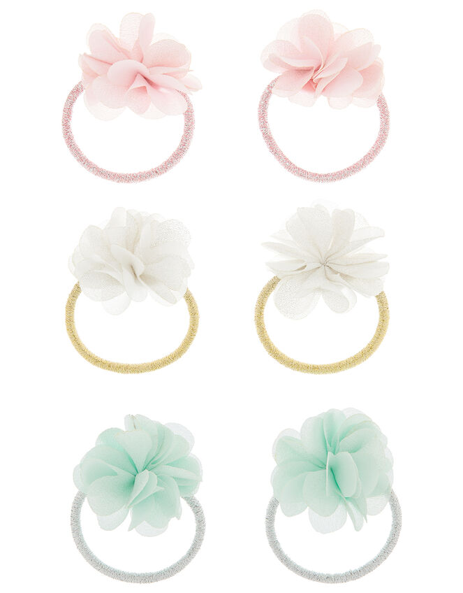 Shimmery Floral Hair Band Set, , large