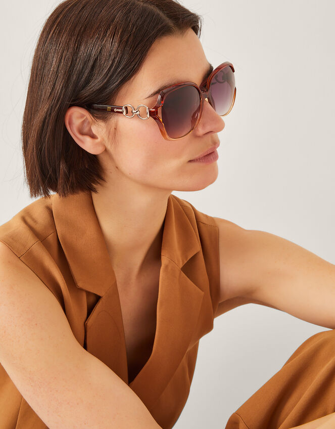 Ombré Oversized Sunglasses, , large