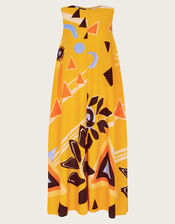 Amanda Print Dress, Orange (ORANGE), large