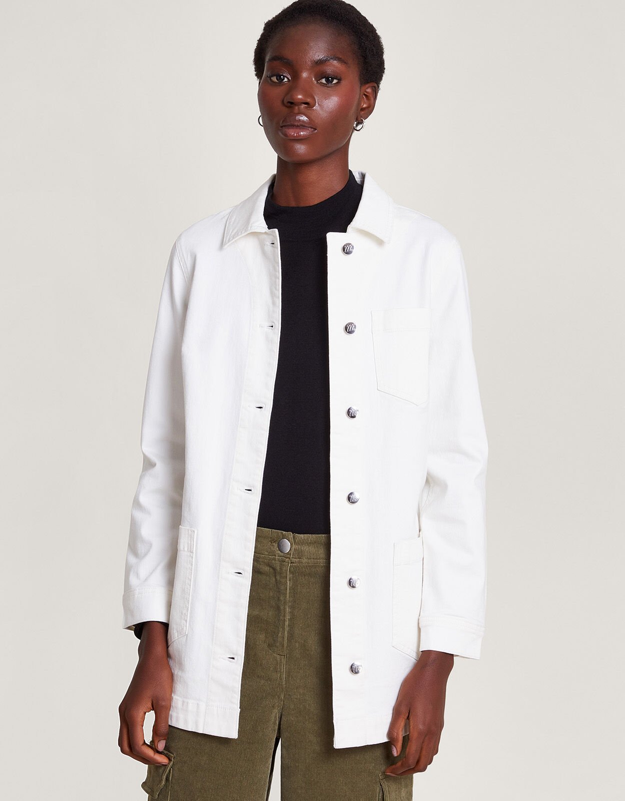 Monsoon white denim discount jacket