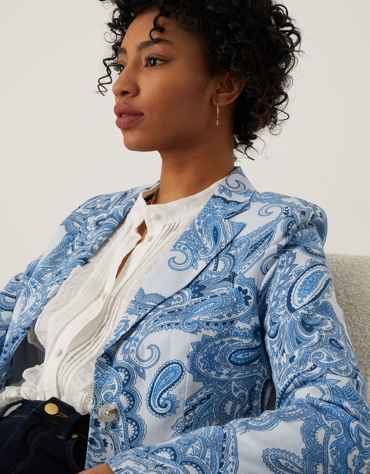 Blue paisley jacket online