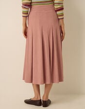Shiloh Stretch Corduroy Midi Skirt, Pink (PINK), large
