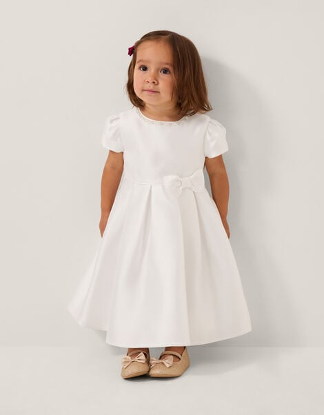 Baby Isabella Pearl-Embellished Dress, Ivory (IVORY), large