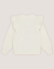Embellished Penguin Knit Jumper, Ivory (IVORY), large