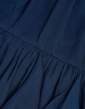 Arizona Halter Ruffle Prom Dress, Blue (NAVY), large