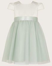 Baby Tulle Bridesmaid Dress, Green (SAGE), large
