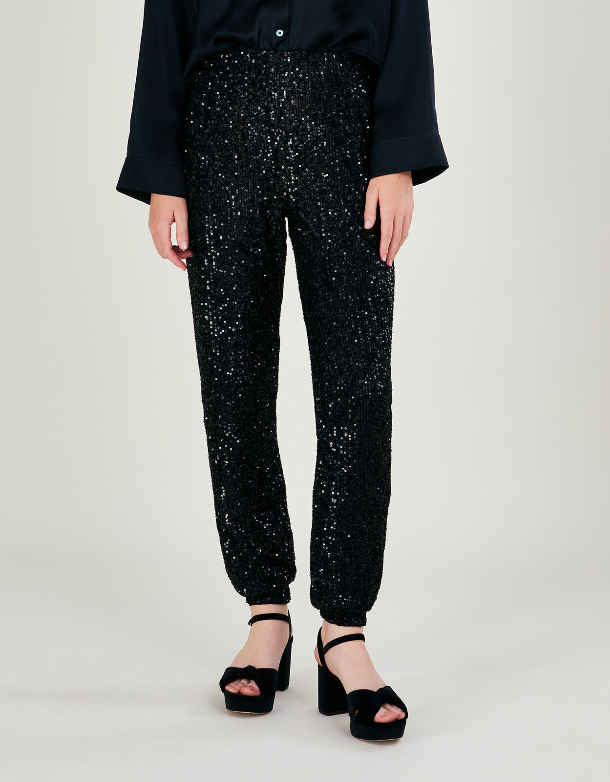 Black sparkle joggers 2025
