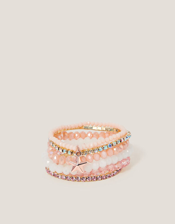 6-Pack Star Beaded Bracelets, , large