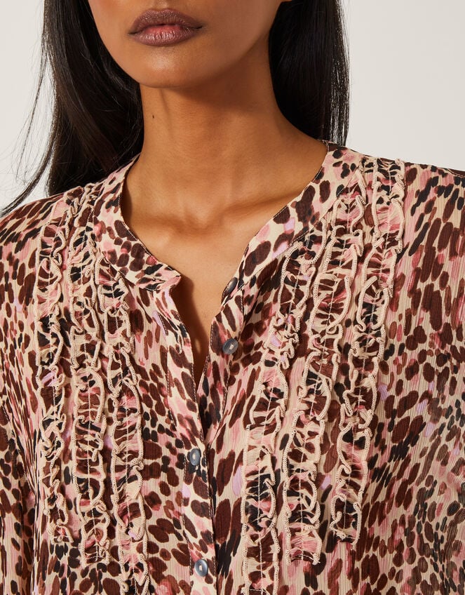Sisi Animal Print Blouse, Pink (PINK), large