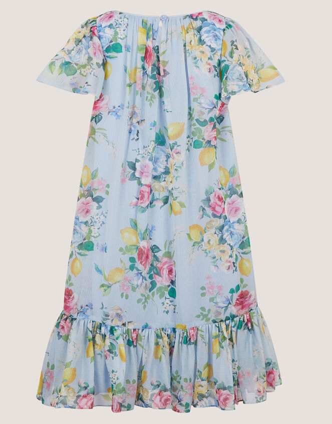 Lemon Rose Print Party Dress, Multi (MULTI), large