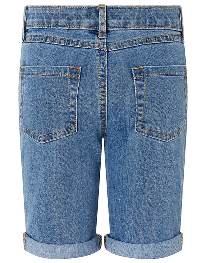 Elouise Sequin Unicorn Denim Shorts, Blue (BLUE), large