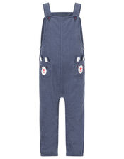 Newborn Baby Bear Dungarees Set, Blue (BLUE), large