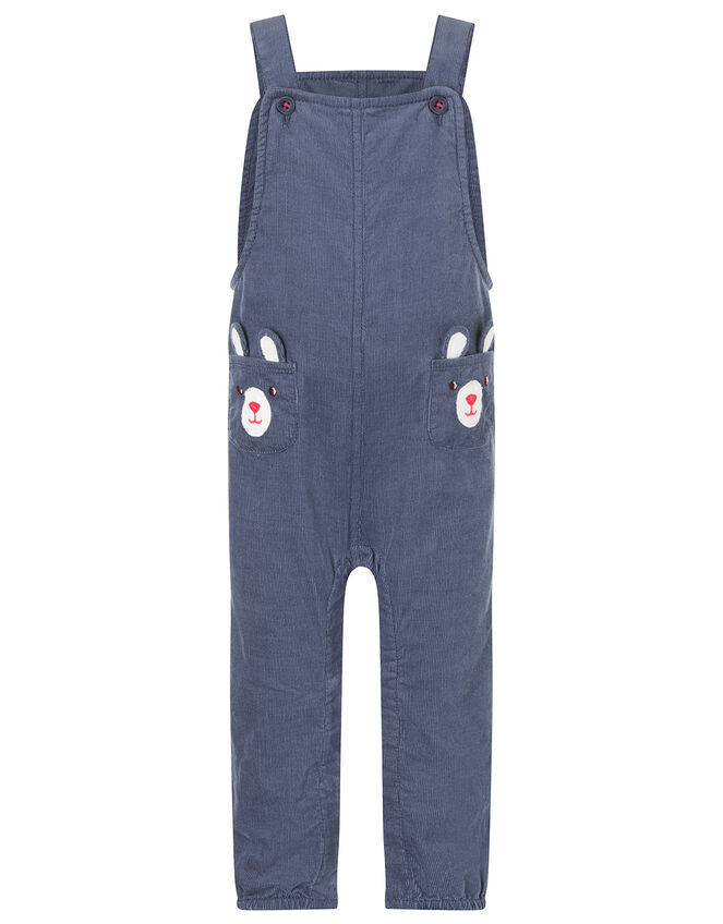 Newborn Baby Bear Dungarees Set, Blue (BLUE), large