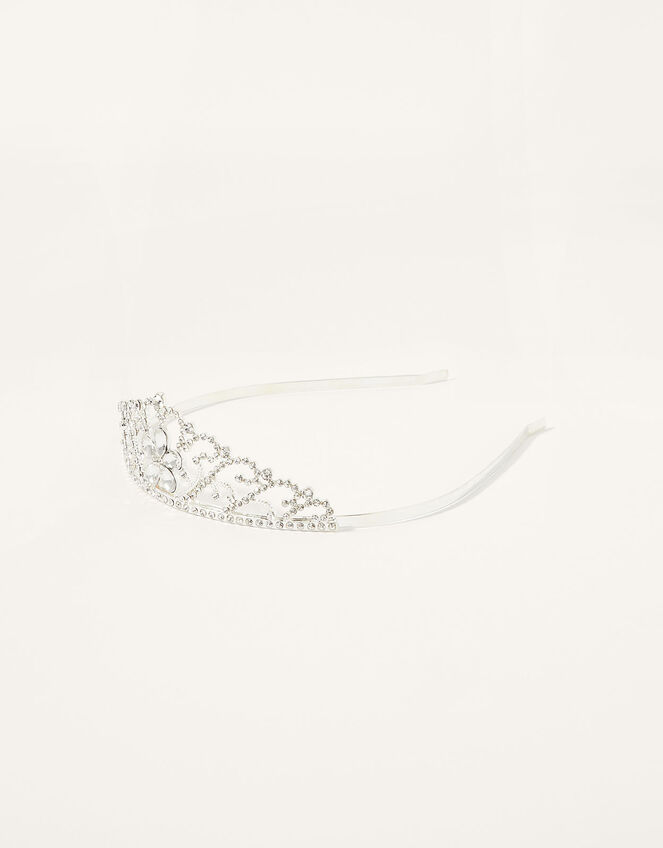 Jewel Flower Diamante Tiara, , large