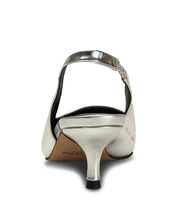 Shoe The Bear Metallic Slingback Kitten Heels, Silver (SILVER), large