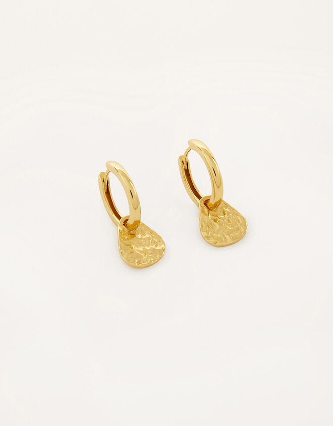 Orelia Recycled Molten Raindrop Hoops, , large