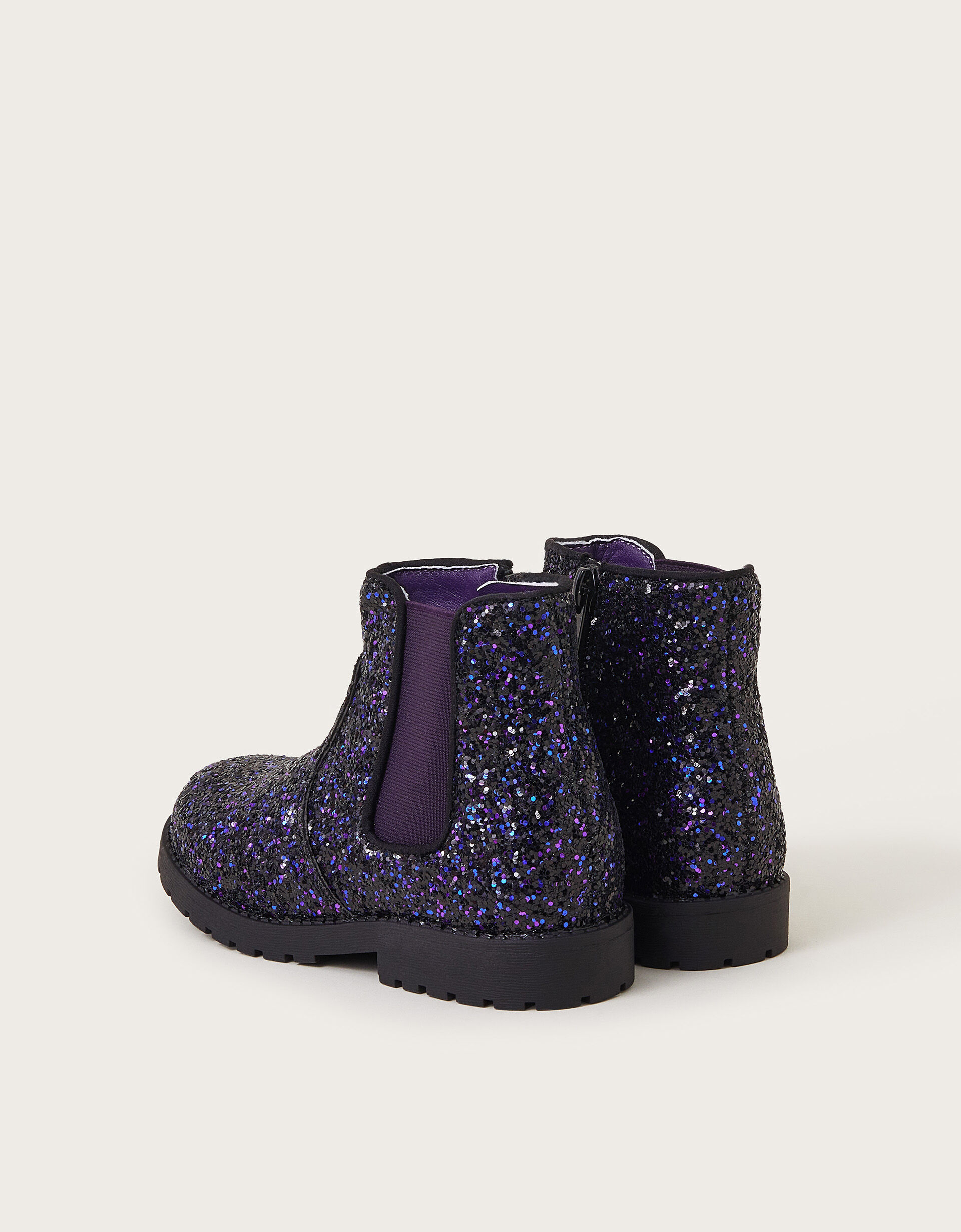 Purple glitter boots online