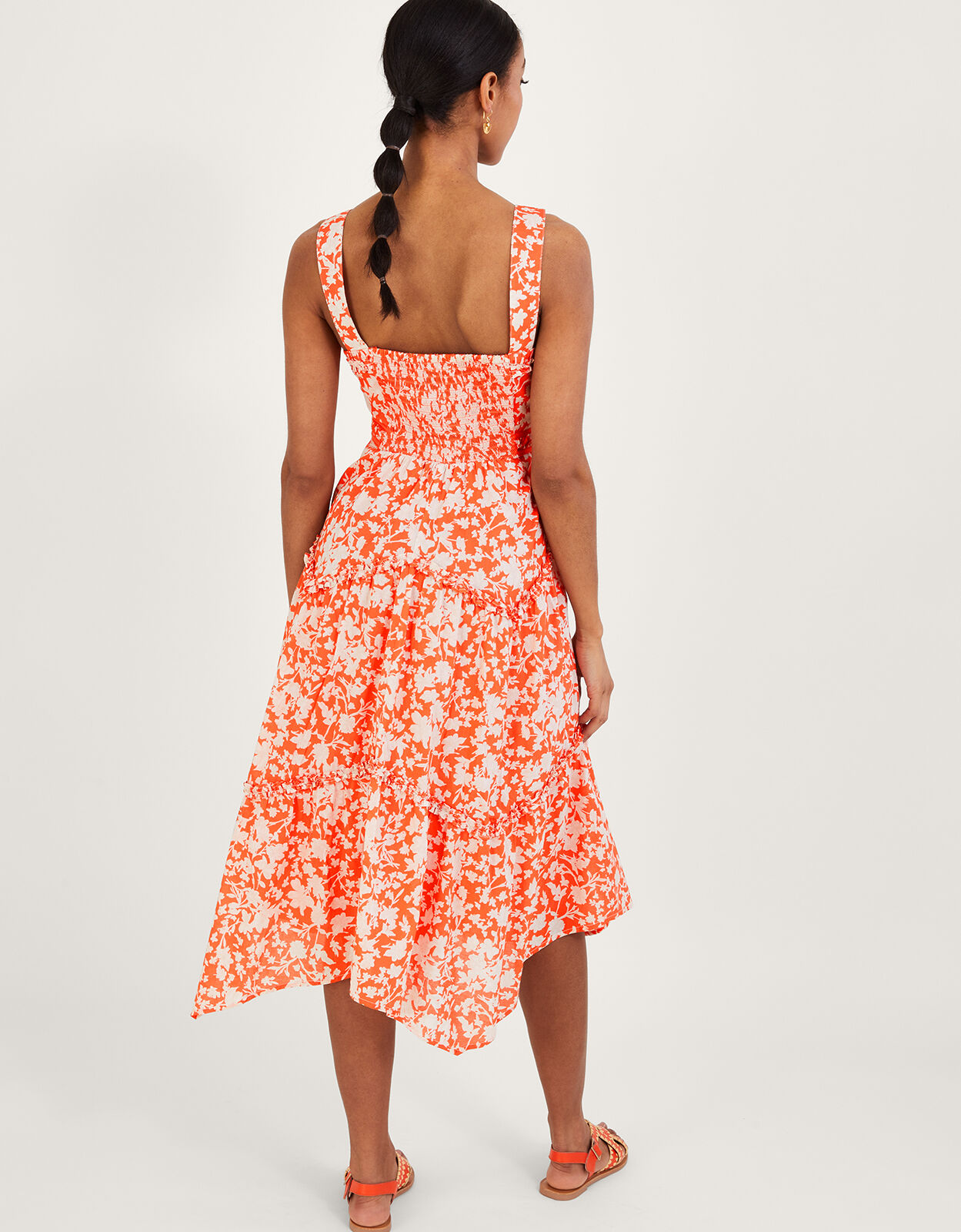 Myra Hanky Hem Dress Orange