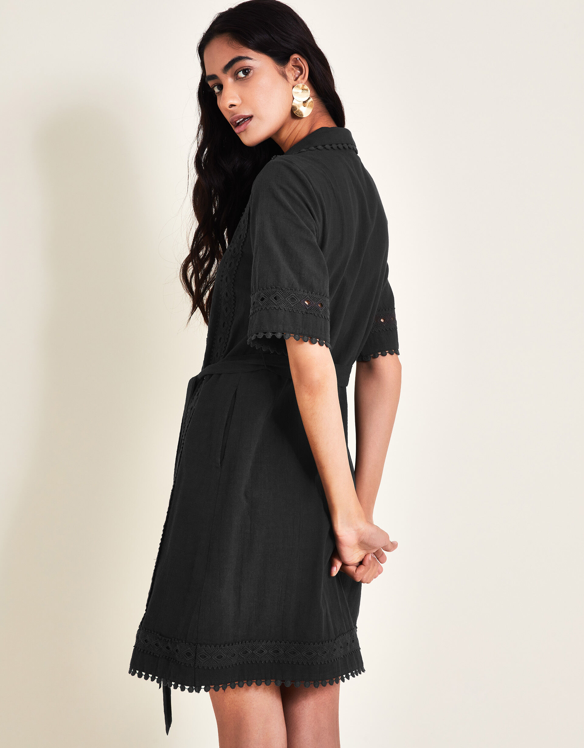 Amelia Shirt Dress Black Day Dresses Monsoon Global