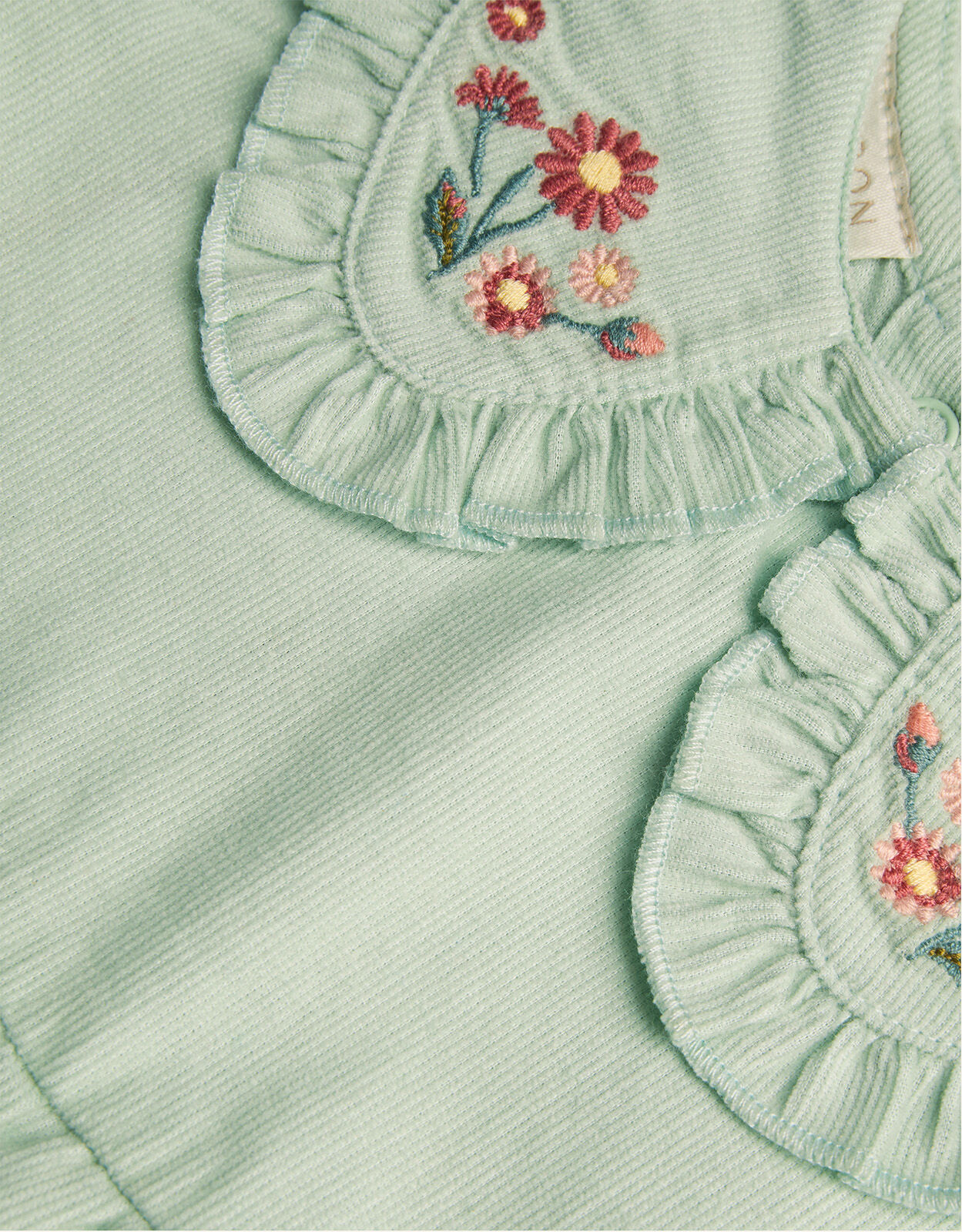 Newborn Cord Romper Green