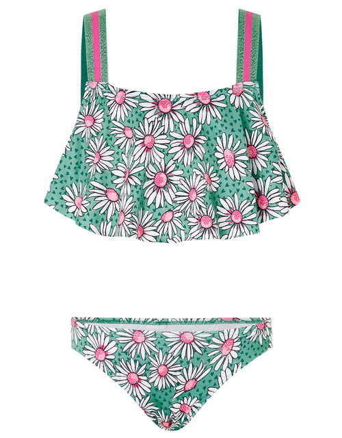 Daisy Print Bikini Set Green Girls' Beach & Swimwear Monsoon Global.