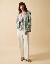 Clemence Aurelie Butterfly Kimono Jacket, Green (SAGE), large