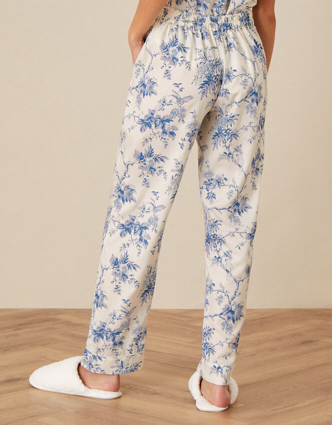 Bird Floral Pyjama Bottoms , Ivory (IVORY), large