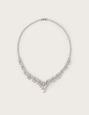 Diamante Leaf Necklace, , large