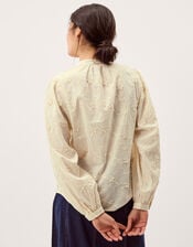 Mel Floral Embroidered Blouse, Ivory (IVORY), large