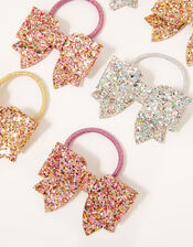 Glitter Bow Hairband Set, , large