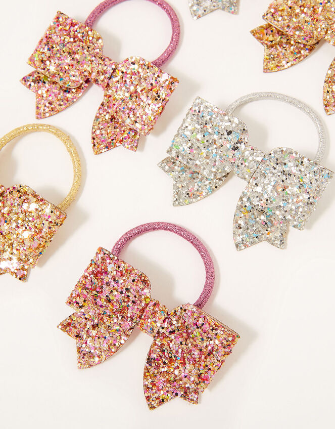 Glitter Bow Hairband Set, , large