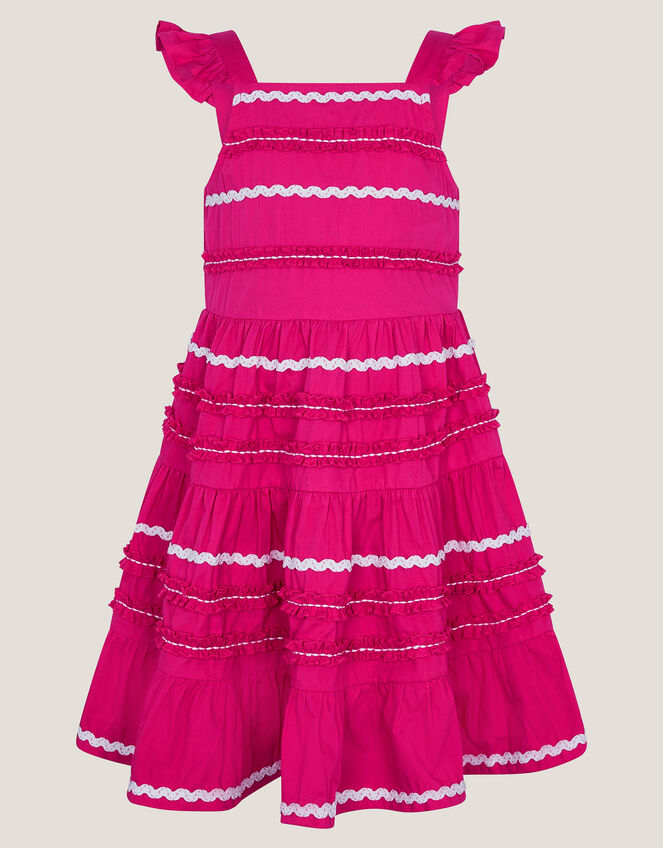 Frilly Ric Rac Sundress, Pink (PINK), large