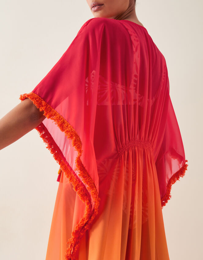 Miley Ombré Kaftan Dress, Orange (ORANGE), large