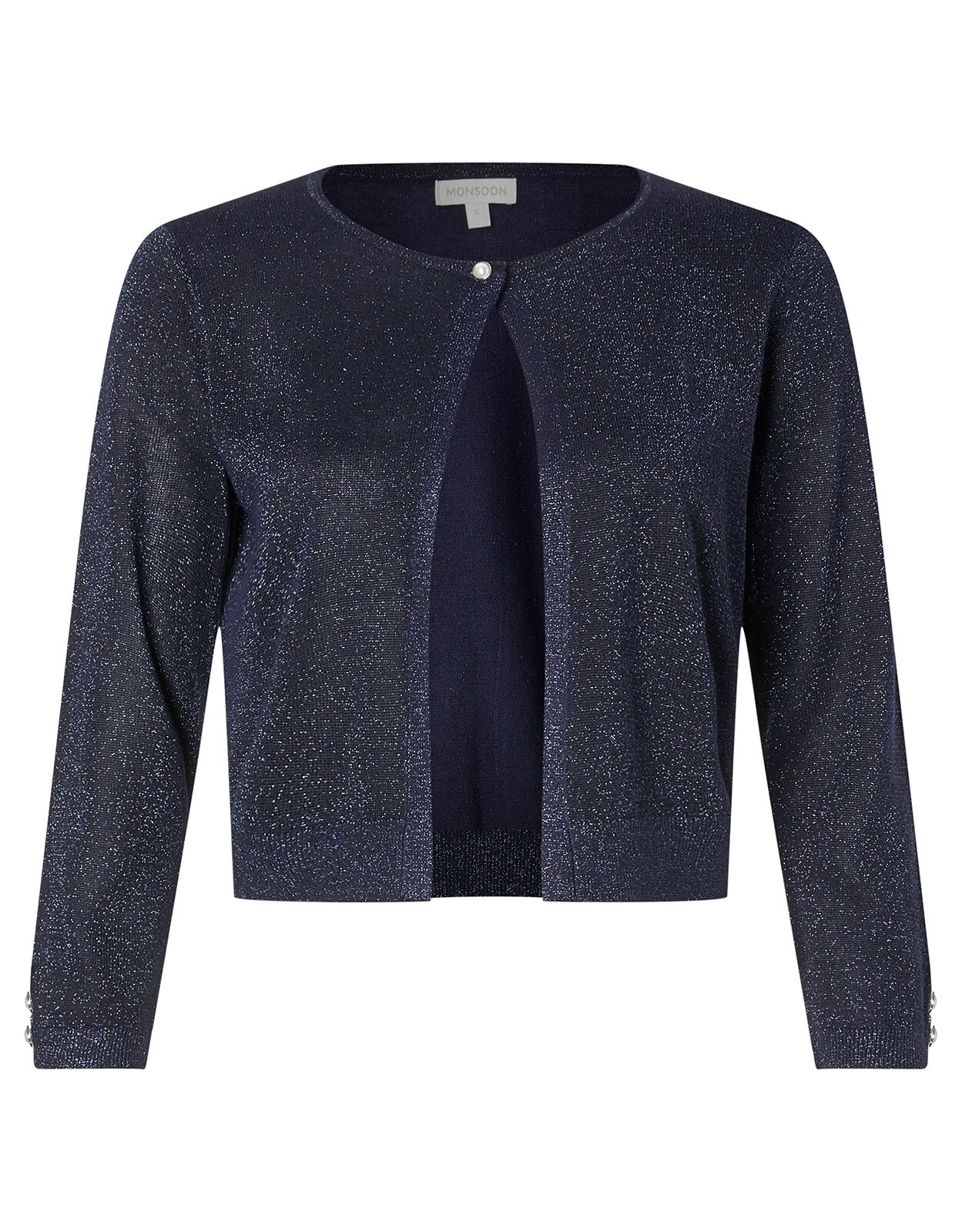 Navy cheap sequin shrug