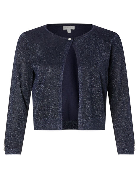 Elyse Shimmer Shrug Blue, Blue (NAVY), large