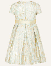 Charlotte Jacquard Dress, Gold (GOLD), large