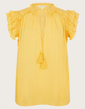 Tula Frill Top, Yellow (YELLOW), large