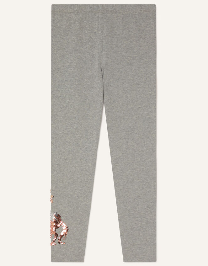 Sequin Unicorn Leggings, Grey (CHARCOAL), large
