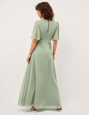 Skyler Floral Embellished Maxi Dress, Green (SAGE), large