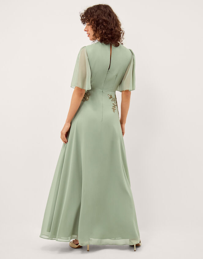 Skyler Floral Embellished Maxi Dress, Green (SAGE), large