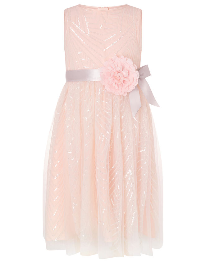 Sequin Pattern Dress, Pink (PINK), large